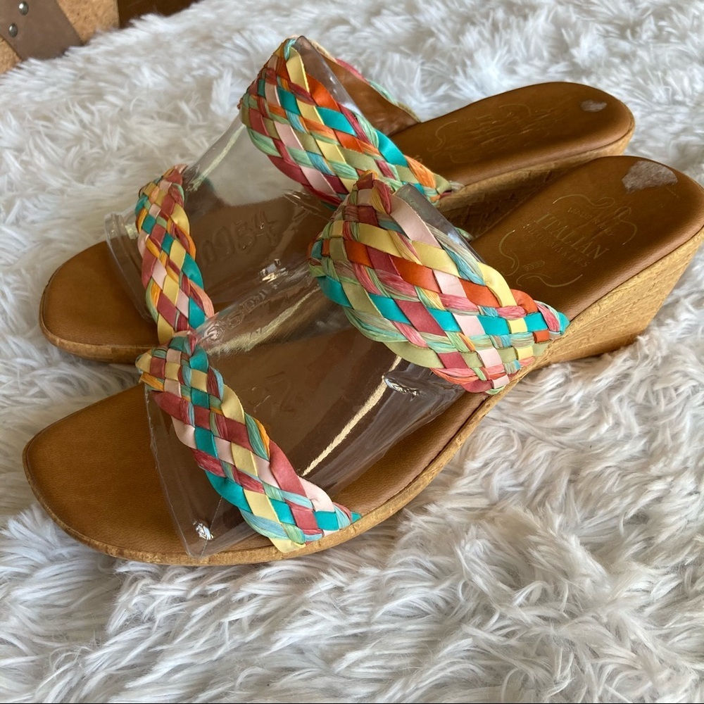 Italian Shoemakers Woven Tina Wedge Sandal - Picture 5 of 8